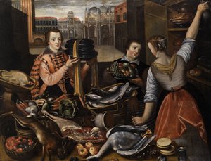 Kitchen Scene in Venice by Unbekannt Unbekannt